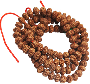 Natural 7 Mukhi Rudraksha Mala 108+1 Beads; Original & Certified
