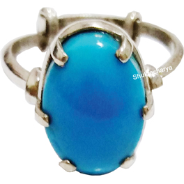 Bright Coral & Turquoise in Sterling Ring – Gem Set Love