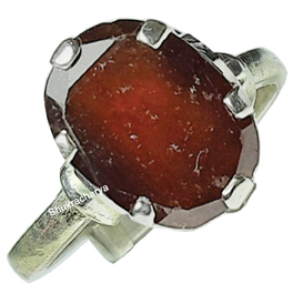Amazon.com: 6.25-6.50 Ratti Natural & GJSPC Certified Hessonite Garnet ( Gomed) Astrological Gemstone Adjustable Silver Ring by ARIHANT GEMS &  JEWELS : Clothing, Shoes & Jewelry