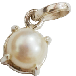 Natural Moti (Fresh Water Pearl) Silver Locket; Original & Certified ...